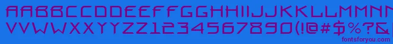 Prounbctt Font – Purple Fonts on Blue Background
