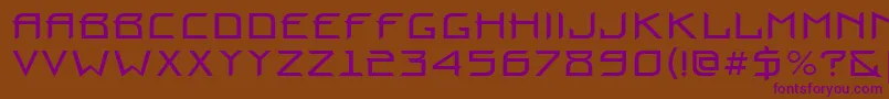 Prounbctt Font – Purple Fonts on Brown Background