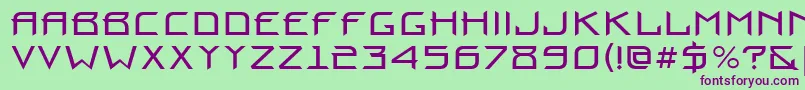 Prounbctt Font – Purple Fonts on Green Background