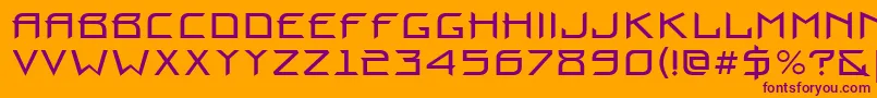 More about Prounbctt Font Prounbctt Font – Purple Fonts on Orange Background