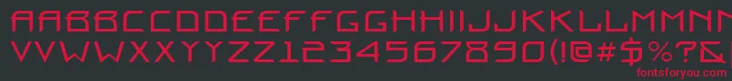 Шрифт Prounbctt – красные шрифты на чёрном фоне