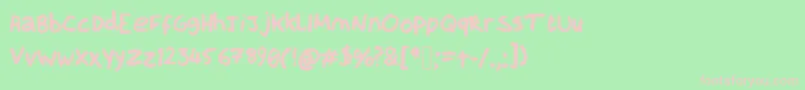 HandOfGamedevdan Font – Pink Fonts on Green Background