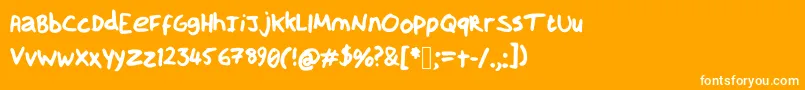 HandOfGamedevdan Font – White Fonts on Orange Background