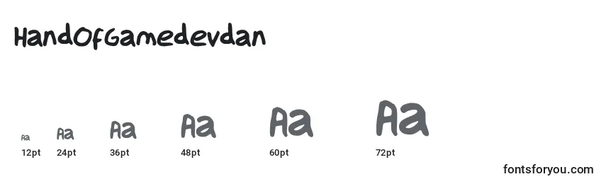 Размеры шрифта HandOfGamedevdan