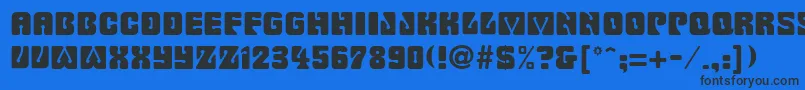 Шрифт BillmorkRegular – чёрные шрифты на синем фоне