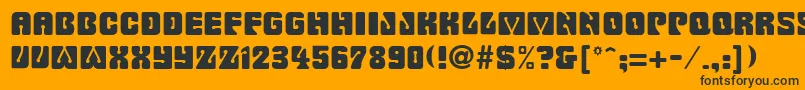 BillmorkRegular Font – Black Fonts on Orange Background