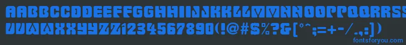 BillmorkRegular Font – Blue Fonts on Black Background
