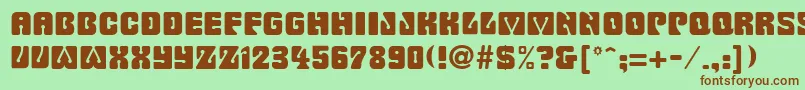 BillmorkRegular Font – Brown Fonts on Green Background