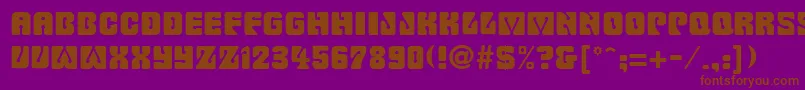 BillmorkRegular Font – Brown Fonts on Purple Background