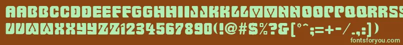 BillmorkRegular Font – Green Fonts on Brown Background