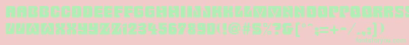 Police BillmorkRegular – polices vertes sur fond rose