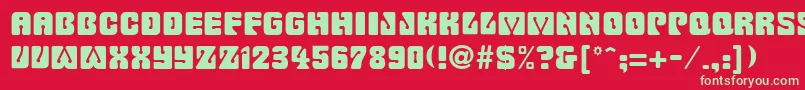 BillmorkRegular Font – Green Fonts on Red Background