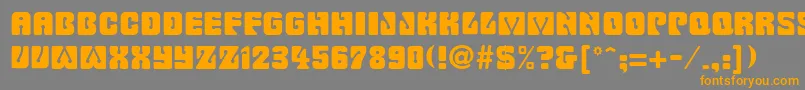 BillmorkRegular Font – Orange Fonts on Gray Background