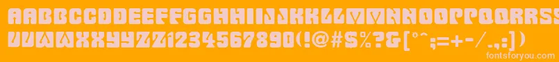 BillmorkRegular Font – Pink Fonts on Orange Background