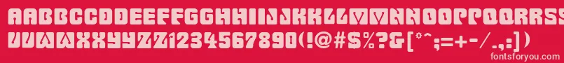 BillmorkRegular Font – Pink Fonts on Red Background