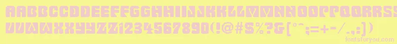 BillmorkRegular Font – Pink Fonts on Yellow Background