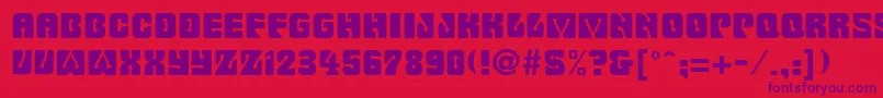 BillmorkRegular Font – Purple Fonts on Red Background