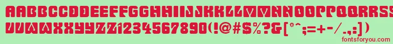 BillmorkRegular Font – Red Fonts on Green Background