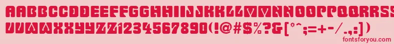 BillmorkRegular Font – Red Fonts on Pink Background