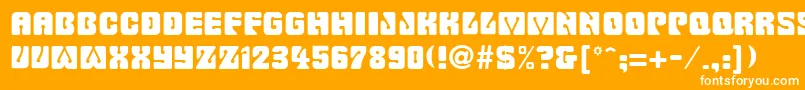 BillmorkRegular Font – White Fonts on Orange Background