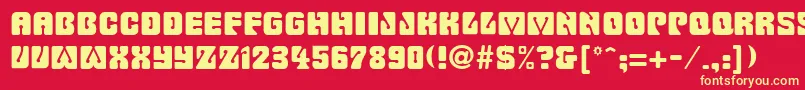 BillmorkRegular Font – Yellow Fonts on Red Background