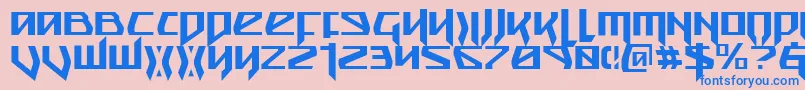 Шрифт SnubfighterCondensed – синие шрифты на розовом фоне