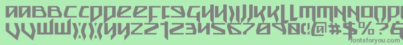 SnubfighterCondensed Font – Gray Fonts on Green Background
