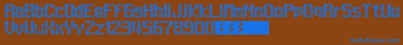 Lightdot13x9 Font – Blue Fonts on Brown Background