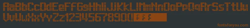 Lightdot13x9 Font – Brown Fonts on Black Background