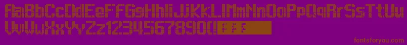 Lightdot13x9 Font – Brown Fonts on Purple Background