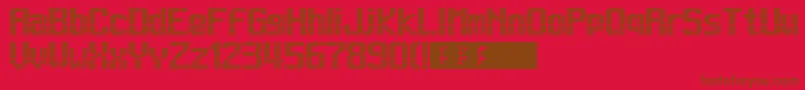 Lightdot13x9 Font – Brown Fonts on Red Background