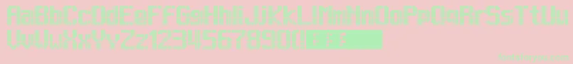 Lightdot13x9 Font – Green Fonts on Pink Background