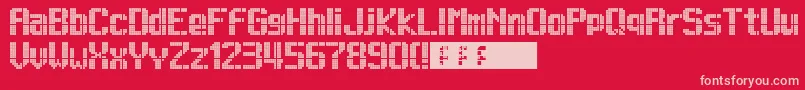 Lightdot13x9 Font – Pink Fonts on Red Background