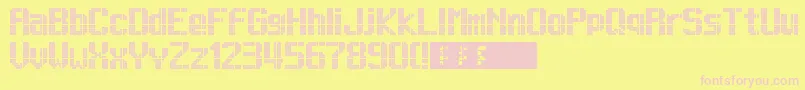 Lightdot13x9 Font – Pink Fonts on Yellow Background