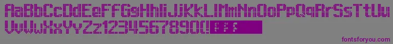 Lightdot13x9 Font – Purple Fonts on Gray Background