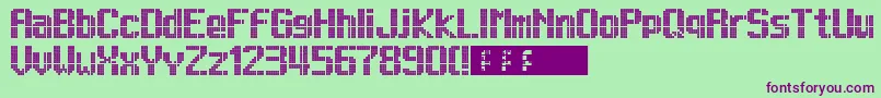 Lightdot13x9 Font – Purple Fonts on Green Background