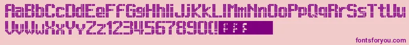 Lightdot13x9 Font – Purple Fonts on Pink Background