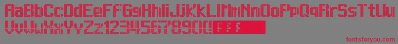 Lightdot13x9 Font – Red Fonts on Gray Background