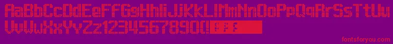 Lightdot13x9 Font – Red Fonts on Purple Background