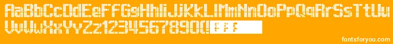 Lightdot13x9 Font – White Fonts on Orange Background