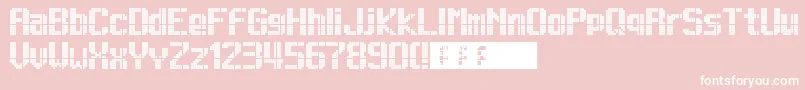 Lightdot13x9 Font – White Fonts on Pink Background