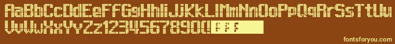 Lightdot13x9 Font – Yellow Fonts on Brown Background