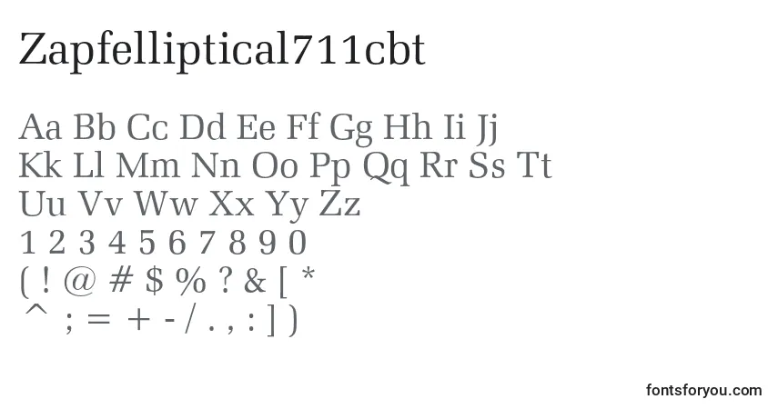 A fonte Zapfelliptical711cbt – alfabeto, números, caracteres especiais