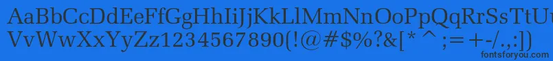 Zapfelliptical711cbt Font – Black Fonts on Blue Background