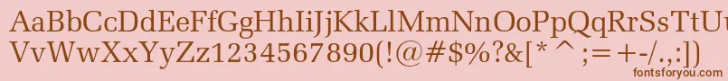 Zapfelliptical711cbt Font – Brown Fonts on Pink Background