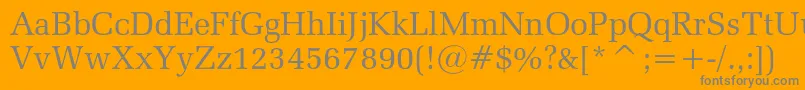 Zapfelliptical711cbt Font – Gray Fonts on Orange Background