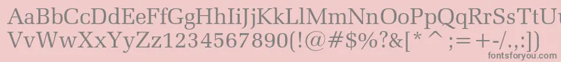 Zapfelliptical711cbt Font – Gray Fonts on Pink Background