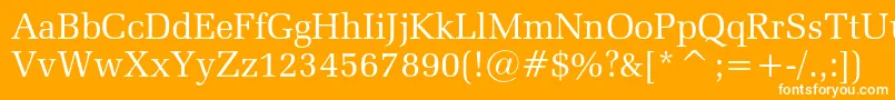 Zapfelliptical711cbt Font – White Fonts on Orange Background