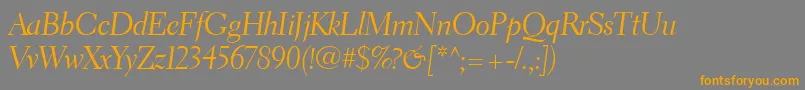 ElectraLtCursiveDisplay Font – Orange Fonts on Gray Background