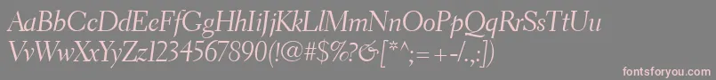 ElectraLtCursiveDisplay Font – Pink Fonts on Gray Background